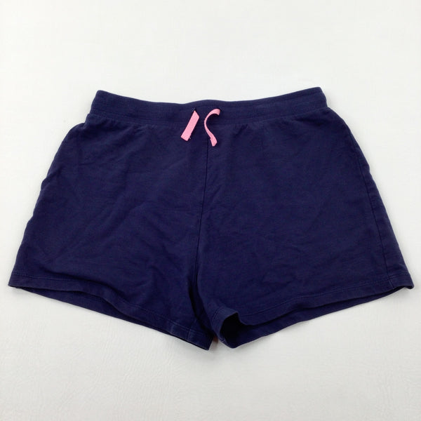 Navy Cotton Jersey Shorts - Girls 13-14 Years
