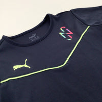 Puma Motif Navy Sports T-Shirt - Boys 9-10 Years