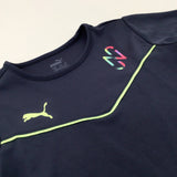 Puma Motif Navy Sports T-Shirt - Boys 9-10 Years
