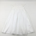 Embroidered White Bridesmaid/Party Dress - Girls 8-9 Years