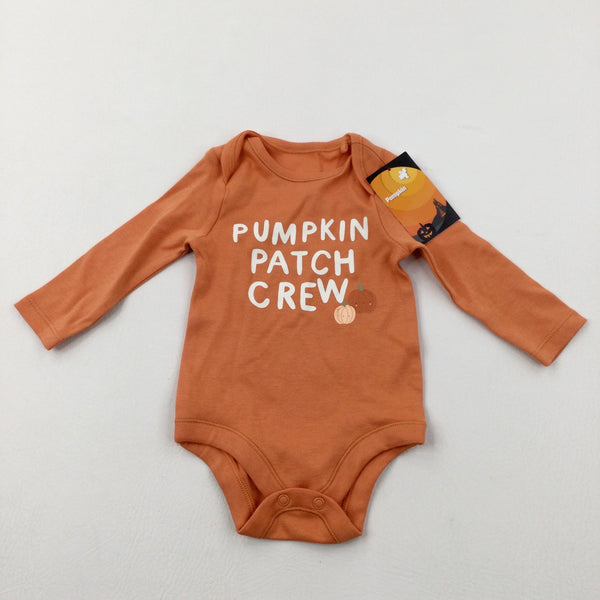 **NEW** 'Pumpkin Patch Crew' Orange Bodysuit - Boys/Girls 0-3 Months