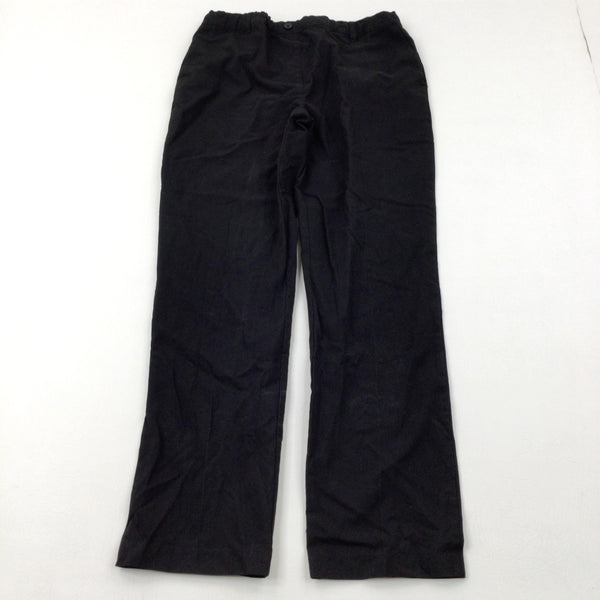 Black School Trousers With Adjustable Waist - Boys 15-16 Years
