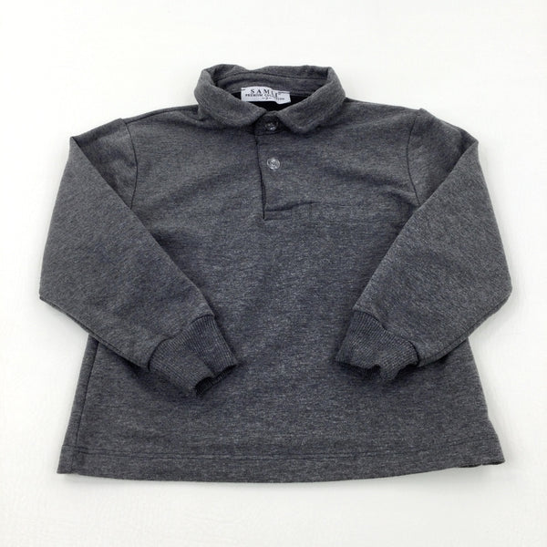 Charcoal Grey Long Sleeve Shirt - Boys 18-24 Months