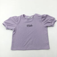 'Live In The Moment' Lilac Blouse - Girls 7-8 Years