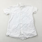 White Short Sleeve Shirt - Boys 7-8 Years