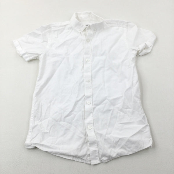 White Short Sleeve Shirt - Boys 7-8 Years