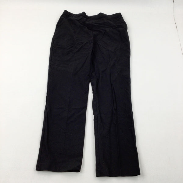 Black School Trousers With Adjustable Waist - Boys 15-16 Years