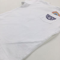 'Rainbows For Our Heroes' White T-Shirt - Boys 5-6 Years