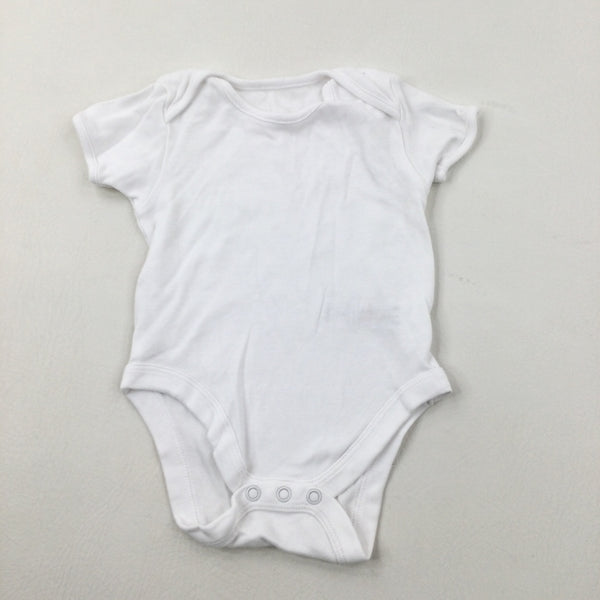 White Short Sleeve Bodysuit - Boys/Girls 9-12 Months