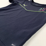 Puma Motif Navy Sports T-Shirt - Boys 9-10 Years