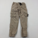 Beige Cotton Cargo Trousers - Boys 7-8 Years