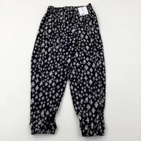 **NEW** Patterned Black Lightweight Trousers - Girls 7-8 Years