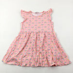 Rainbows Pink Cotton Jersey Dress - Girls 7-8 Years