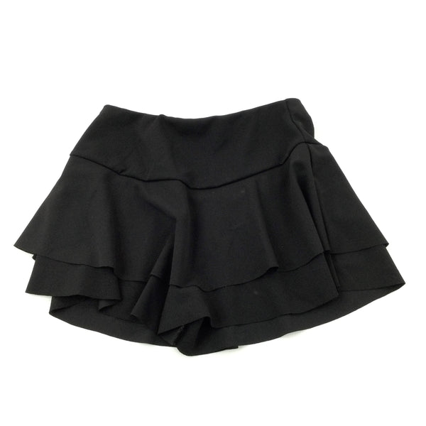Black Tiered Flippy Smart Shorts - Girls 14-15 Years