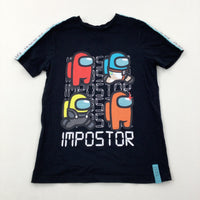 'Imposter' Among Us Black T-Shirt - Boys 7-8 Years