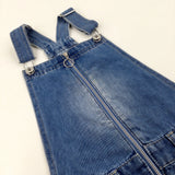 Mid Blue Denim Dungaree Dress - Girls 7-8 Years