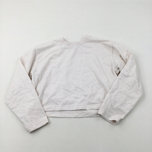 Cream Cropped Sweatshirt - Girls 13-14 Years