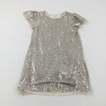 Sparkly Sequinned Gold Party Dress - Girls 7-8 Years