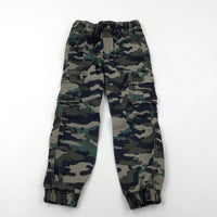 Khaki Cargo Pull On Trousers - Boys 7-8 Years