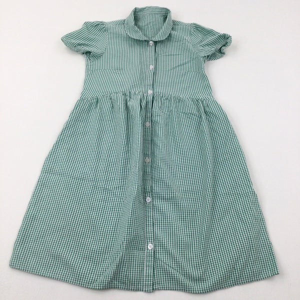 Green Gingham Summer School Dress - Girls 11-12 Years