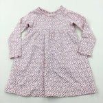 Spotty Pale Pink Jersey Dress - Girls 12-18 Months