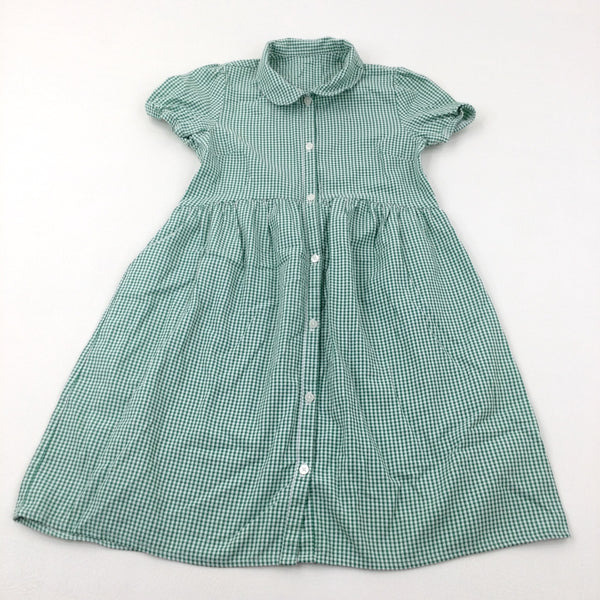 Green Gingham Summer School Dress - Girls 10-11 Years