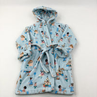 Girls, Unicorns & Rainbows Light Blue Dressing Gown - Girls 7-8 Years