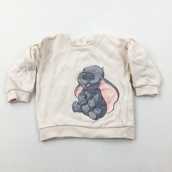 Dumbo Cream Sweatshirt - Girls 3-6 Months
