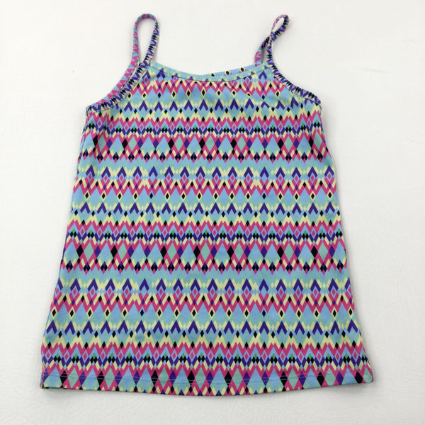 Colourful Patterned Vest Top - Girls 6-7 Years