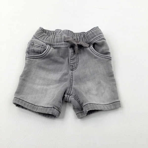Light Grey Denim Shorts - Boys 2-3 Years