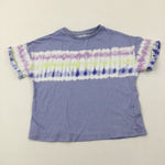 Tie Dye Effect Blue T-Shirt - Girls 7-8 Years