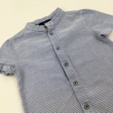 Blue Striped Cotton Shirt - Boys 2-3 Years