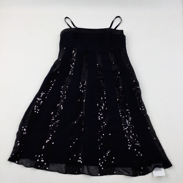 Sequinned Black Party Dress - Girls 14-15 Years
