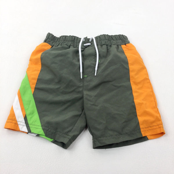 Khaki Green Swimming Shorts - Boys 18-24 Months