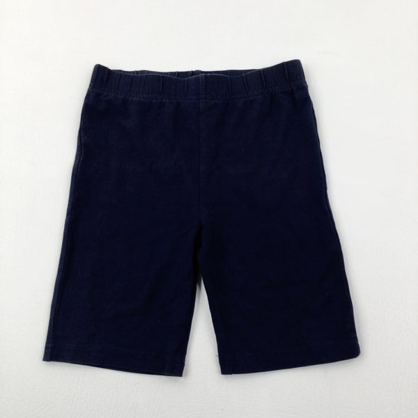 Navy Jersey Shorts - Girls 7-8 Years