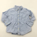 Light Blue Cotton Long Sleeve Shirt - Boys 3 Years