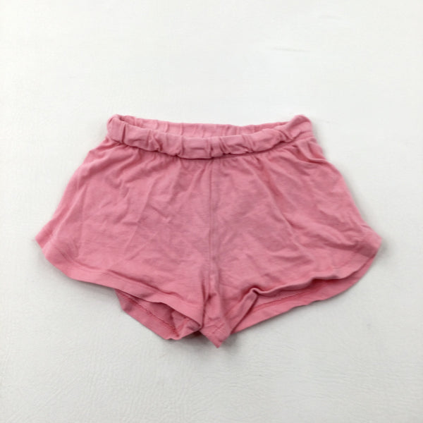 Pink Lightweight Cotton Jersey Shorts - Girls 2-3 Years
