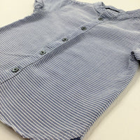Blue Striped Cotton Shirt - Boys 2-3 Years