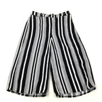 Black & White Lightweight Cropped Trousers - Girls 7-8 Years