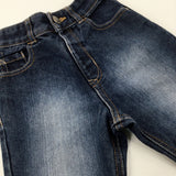 Dark Blue Denim Shorts With Adjustable Waist - Boys 2-3 Years