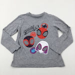 'Spidey' Grey Long Sleeve Top - Boys 7-8 Years