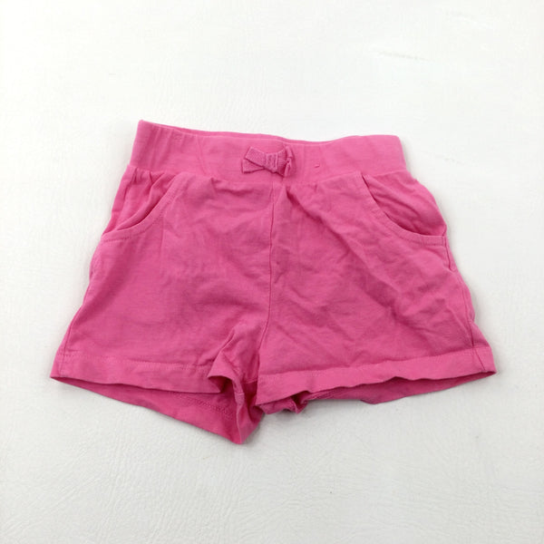 Pink Lightweight Cotton Jersey Shorts - Girls 2-3 Years