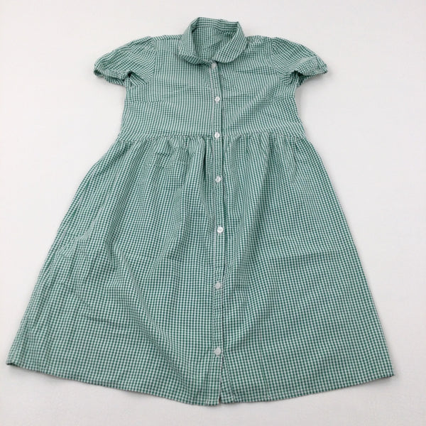Green Gingham Summer School Dress - Girls 11-12 Years