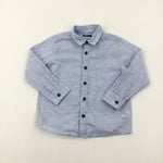 Light Blue Cotton Long Sleeve Shirt - Boys 2-3 Years