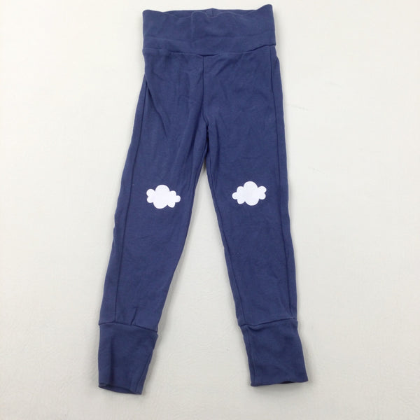 Clouds Navy Jersey Trousers - Boys 12-24 Months