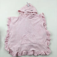 Unicorn Hooded Towlling Robe/Poncho - Girls 3-4 Years