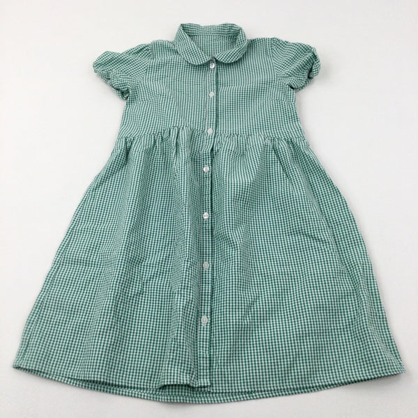 Green Gingham Summer School Dress - Girls 10-11 Years