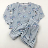 'Together We Are Strong' Frozen 2 Elsa Blue Fleece Pyjamas - Girls 7-8 Years