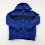 Blue & Charcoal Grey Zip Through Hoodie - Boys 9-10 Years