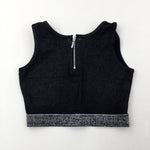 Sparkly Black Cropped Top - Girls 7-8 Years